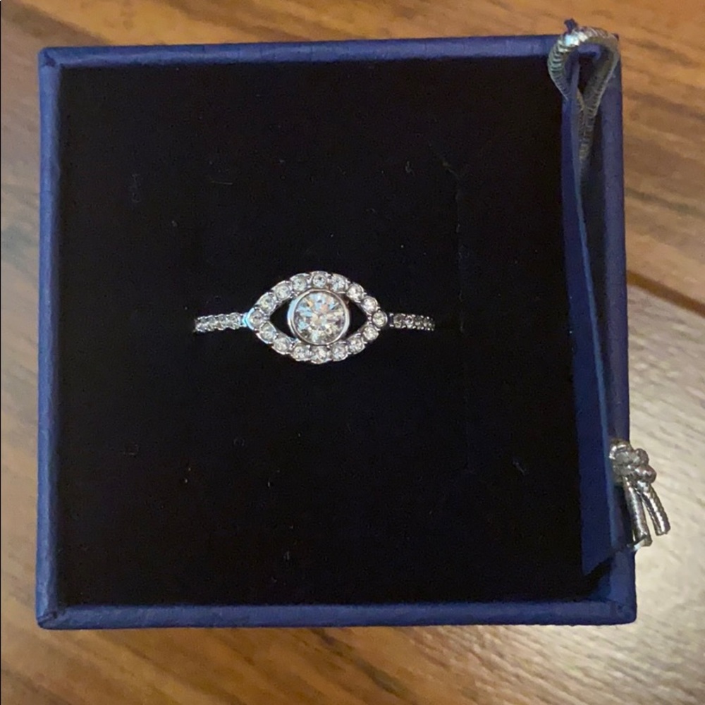 BRAND NEW Swarovski evil eye ring size 7.